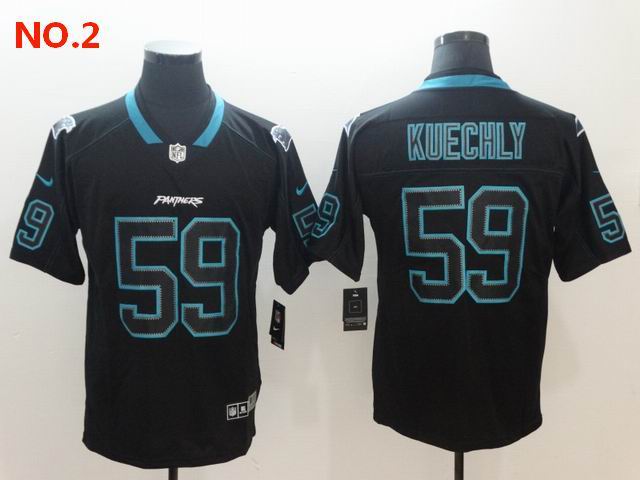 Men's Carolina Panthers #59 Luke Kuechly Jersey NO.2;